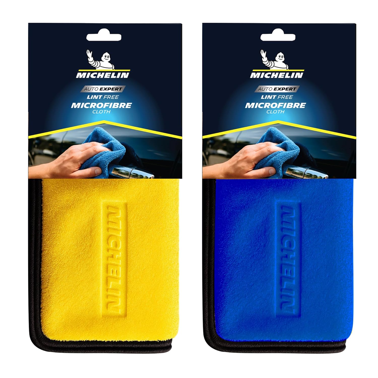 500 GSM 40X40 Cms 2 pcs (1 blue-grey & 1 yellow-grey)