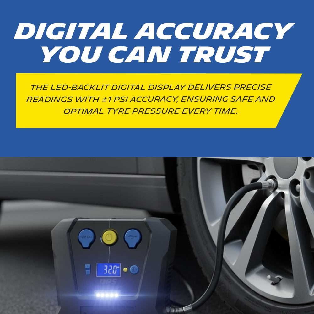 Programmable Fast Flow Digital Tyre Inflator