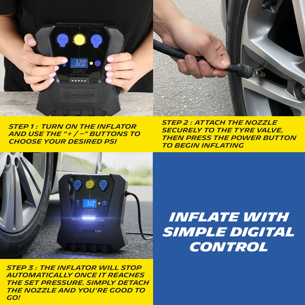 Programmable Fast Flow Digital Tyre Inflator