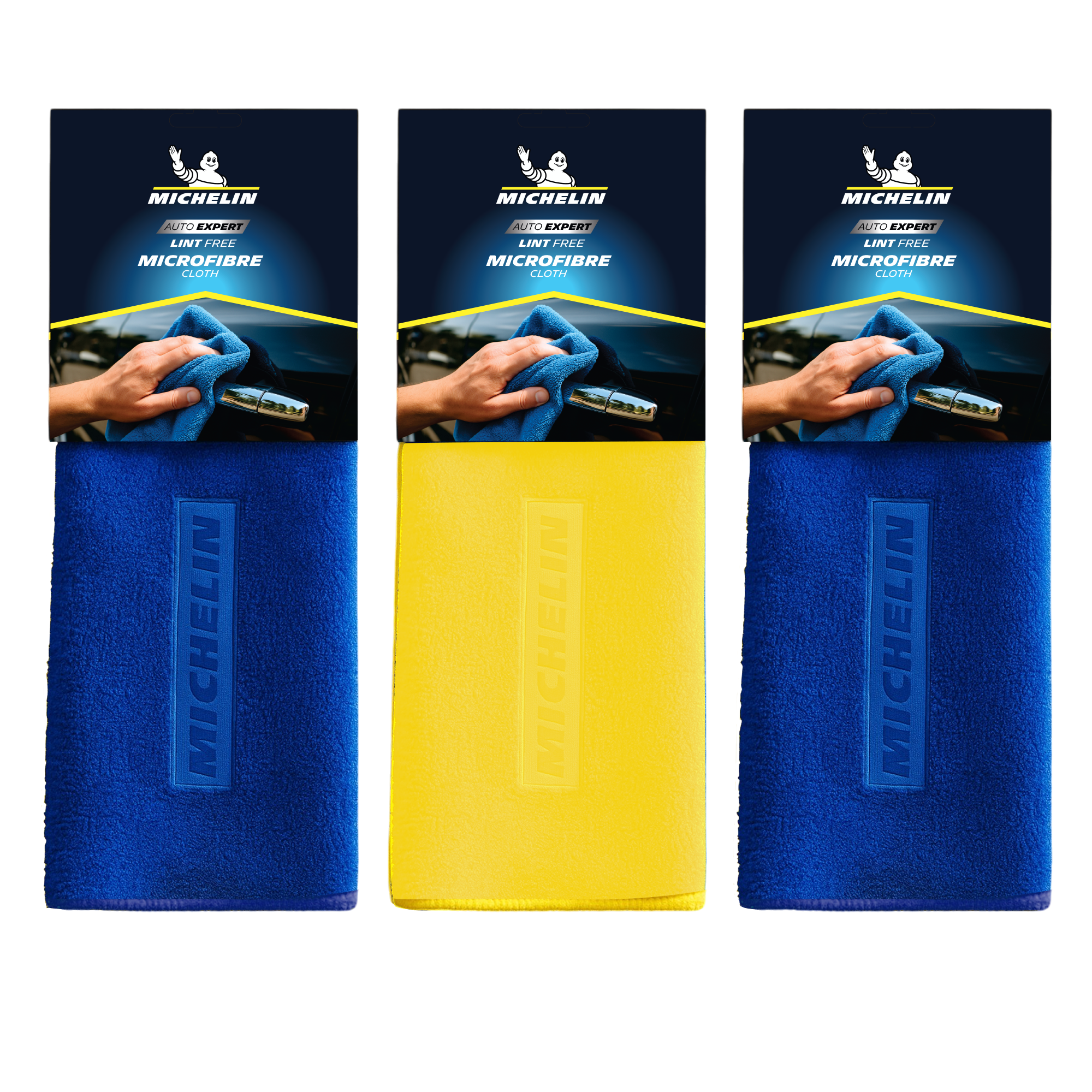 350 GSM 40x40 cms 6 pcs (3 blue & 3 yellow)