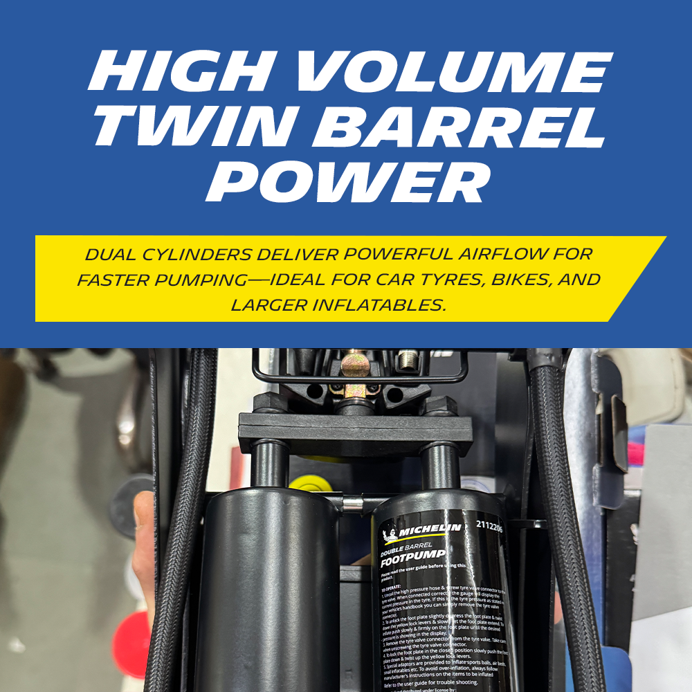 Double Barrel Foot Pump