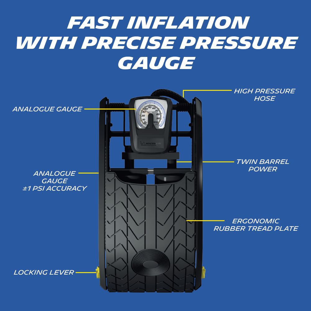 Double Barrel Foot Pump