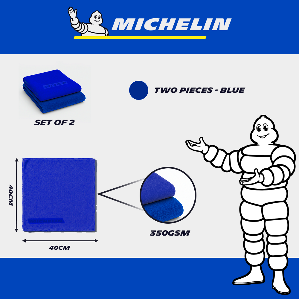 350 GSM 40 X 40 Cms 2pcs (2 Blue)