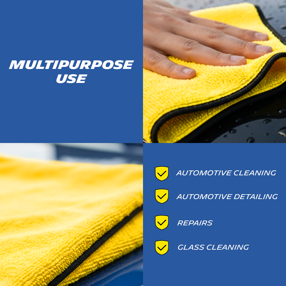 500 GSM 40X40 cms 4 pcs (2 Blue-Grey & 2 Yellow-Grey)