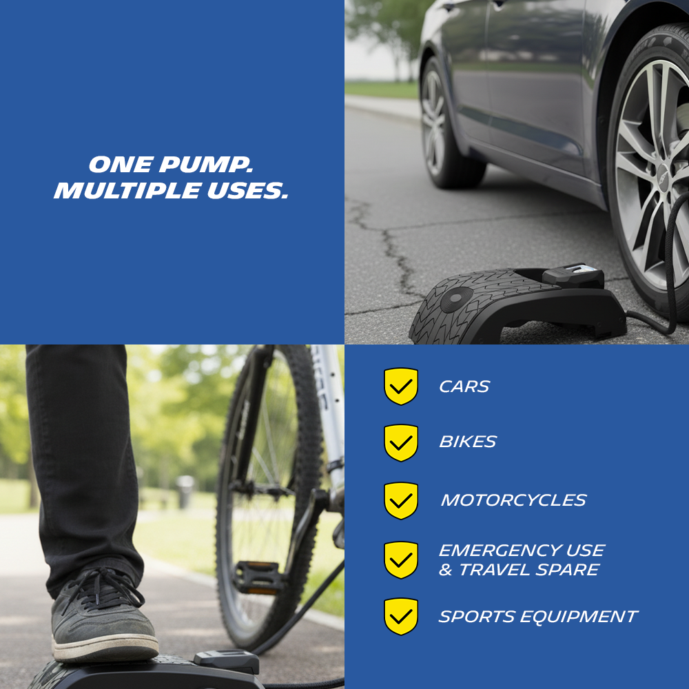 Double Barrel Foot Pump